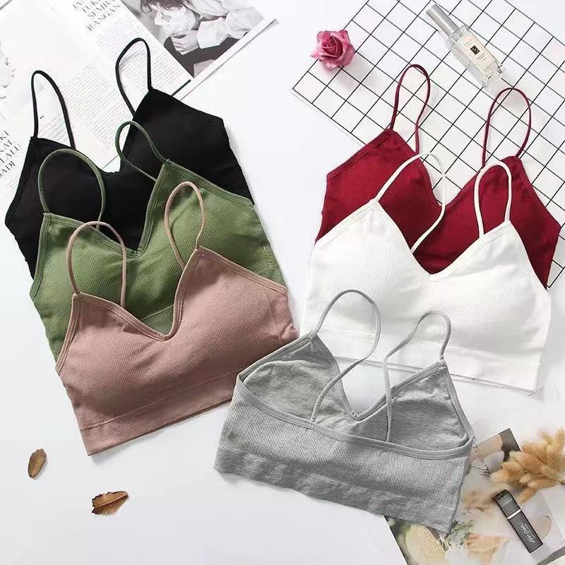 Bra Tank Top Wanita Fashion Korea Murah Sport Bra Import Kemben Bahan Nylon Bra Simple Dalika