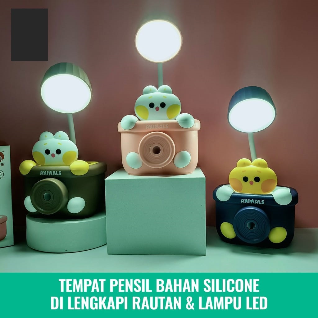 Lampu Meja LED Rautan Pensil / Lampu Baca / Lampu Belajar Lucu