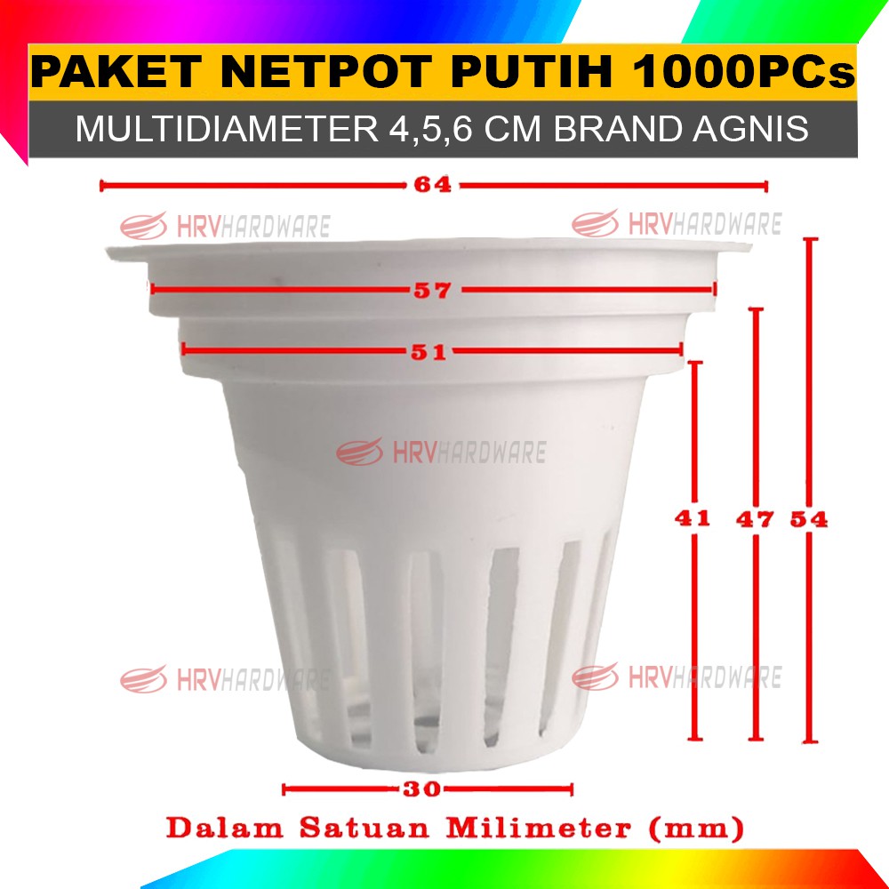 Jual Netpot Hidroponik Putih Pcs Netpot Hydroponik Net Pot