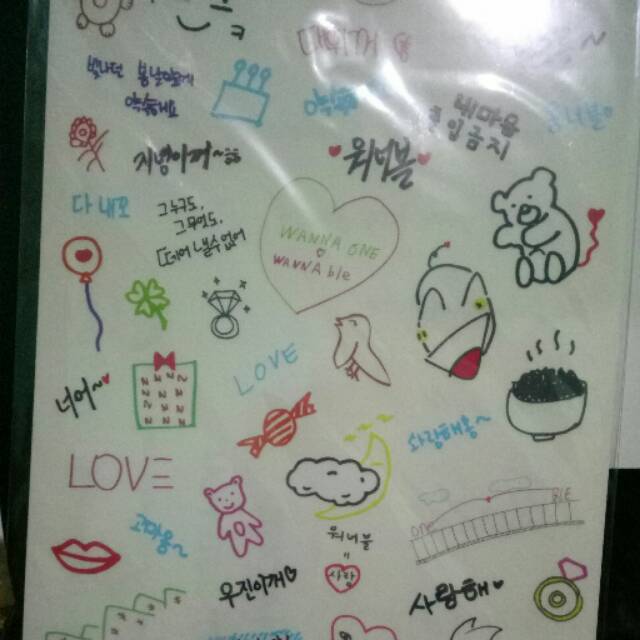 DECO STICKER WANNA ONE OFFICIAL MD IPU