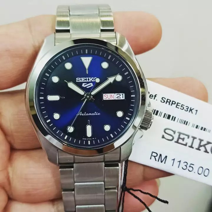 Seiko 5 Sports SRPE53K1 Automatic Blue Dial - Jam Tangan Pria SRPE53