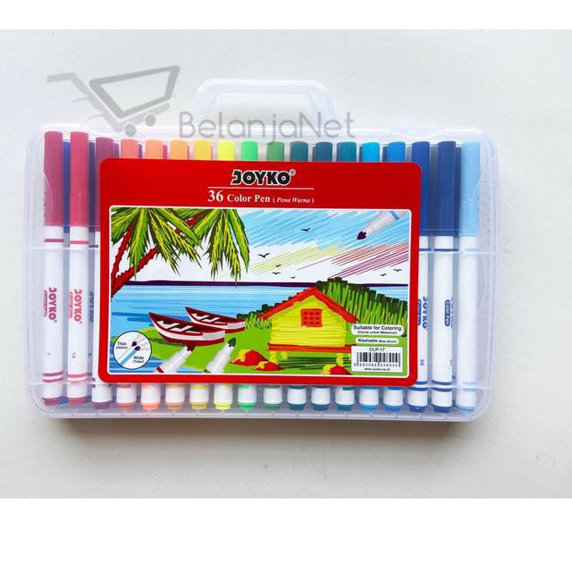 

Jaminan!!352AH Spidol Warna| Color Pen Joyko CLP-17 36 warna washable | bisa dicuci