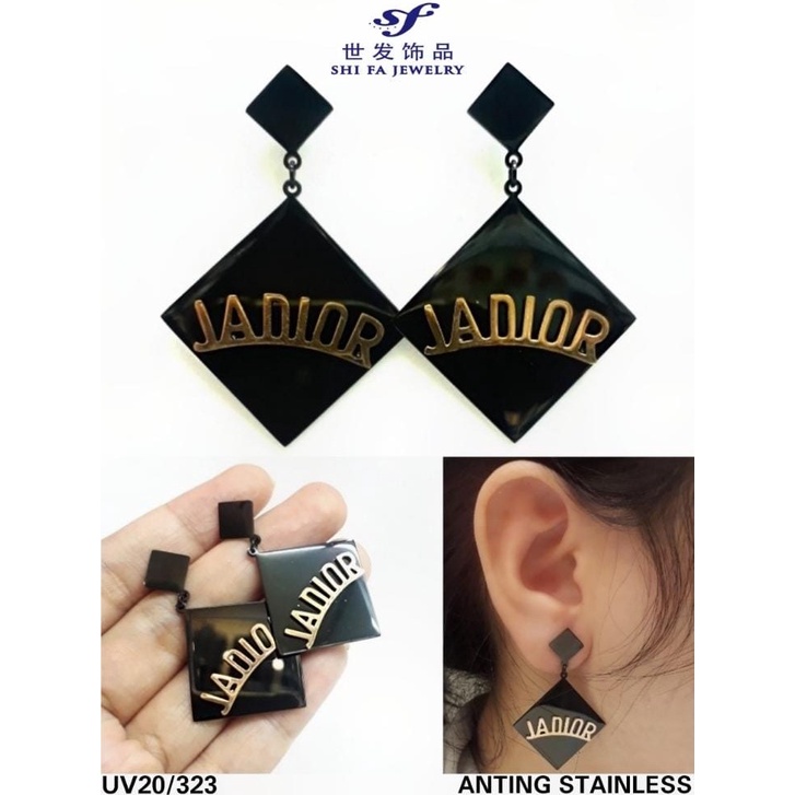 BISA COD ANTING JADIOR FASHION STAINLESS STEEL TITANIUM AKSESORIS WANITA SHI FA UV20/323 PROMO MURAH