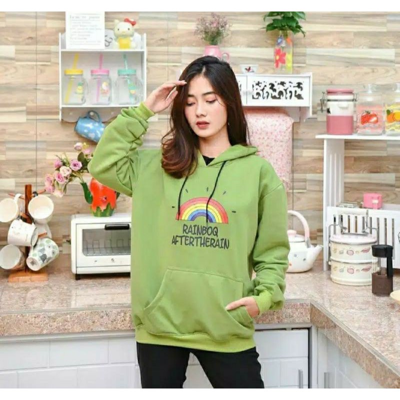 SWEATER RAINBOW AFTERTHERAIN |  HODDIE SWEATER WANITA/PRIA RAINBOW