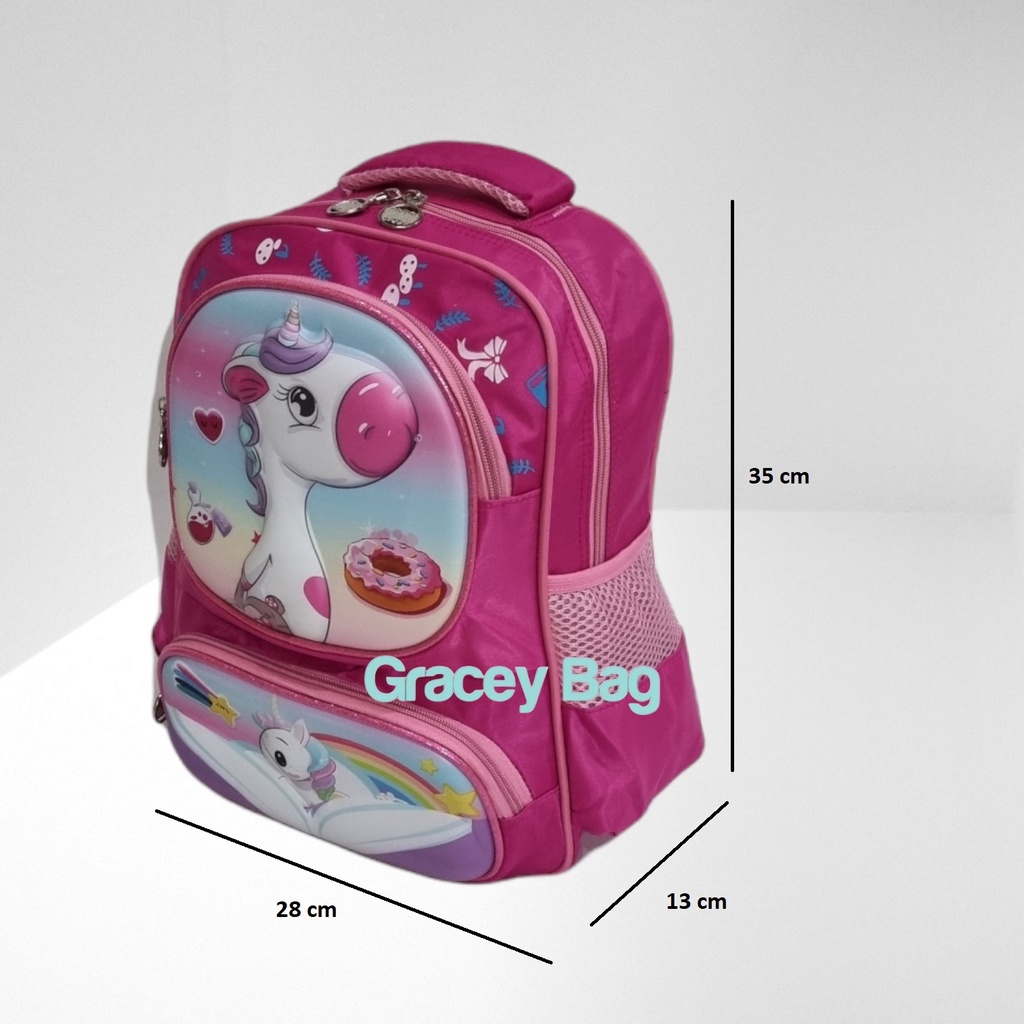 Tas Ransel Lampu Anak Perempuan TK/PAUD/SD Kelas Kecil / Tas Karakter 45476G-7