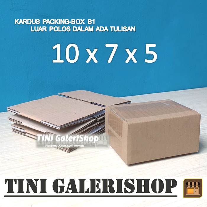 Kardus Packing Karton Box Uk.10x7x5 cm Luar Polos Dalam Ada Tulisan