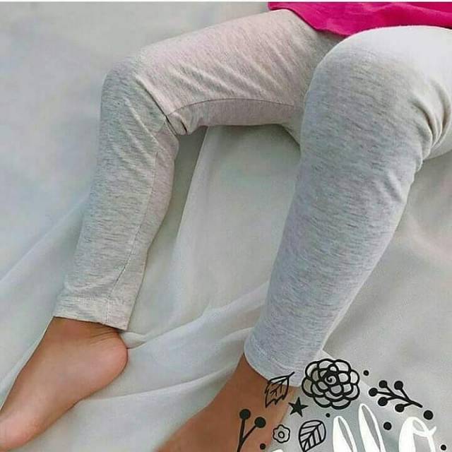 isi 3pc-5pc Legging polos anak katun spandek 0bln-12th xs-3xL