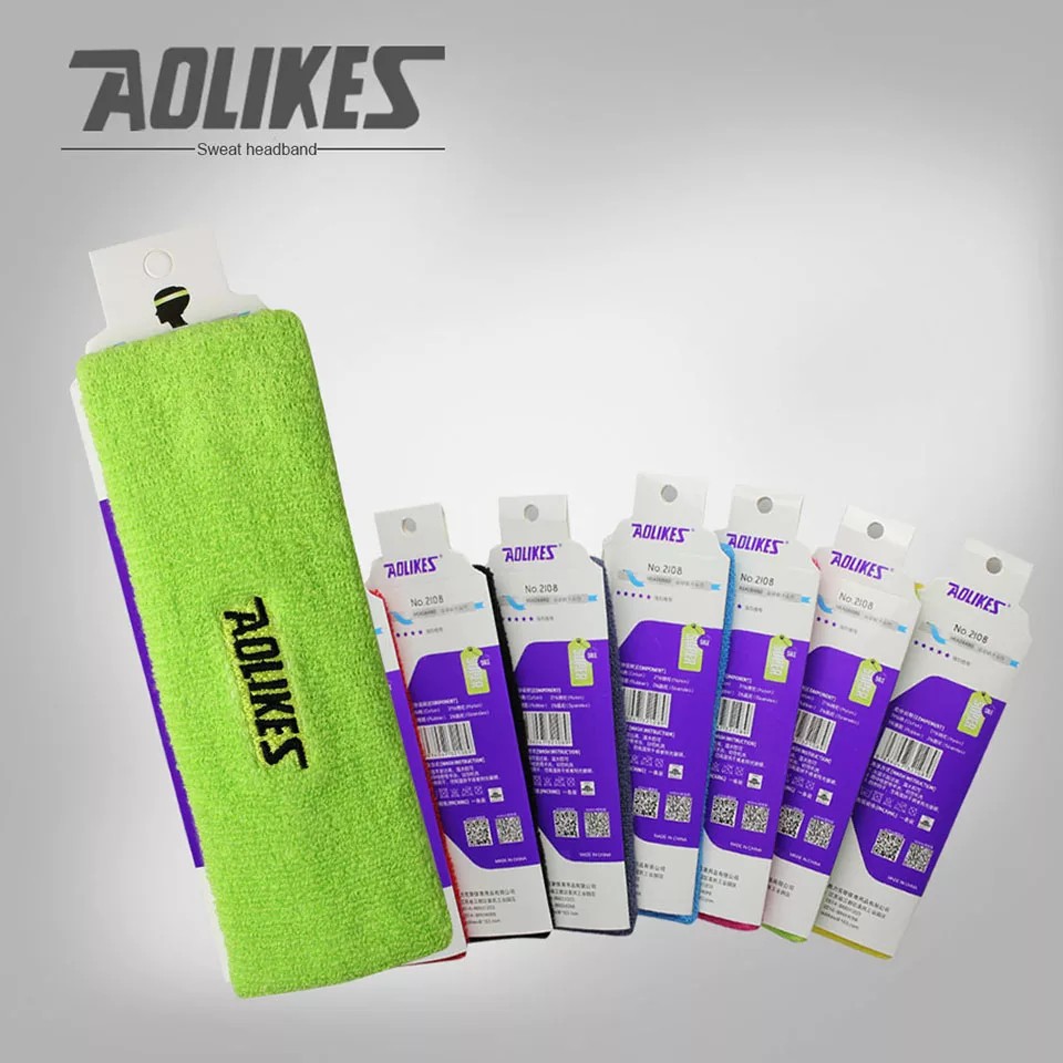 Aolikes 2108 Headband Towel Handuk Ikat Rambut Kepala Senam Gym Fitness