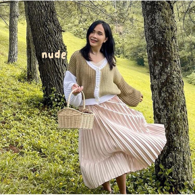 NEW!! REALPICT HONEY CARDY TWOTONE 7GET - premium tebal - cardy rajut -AtasanRajut