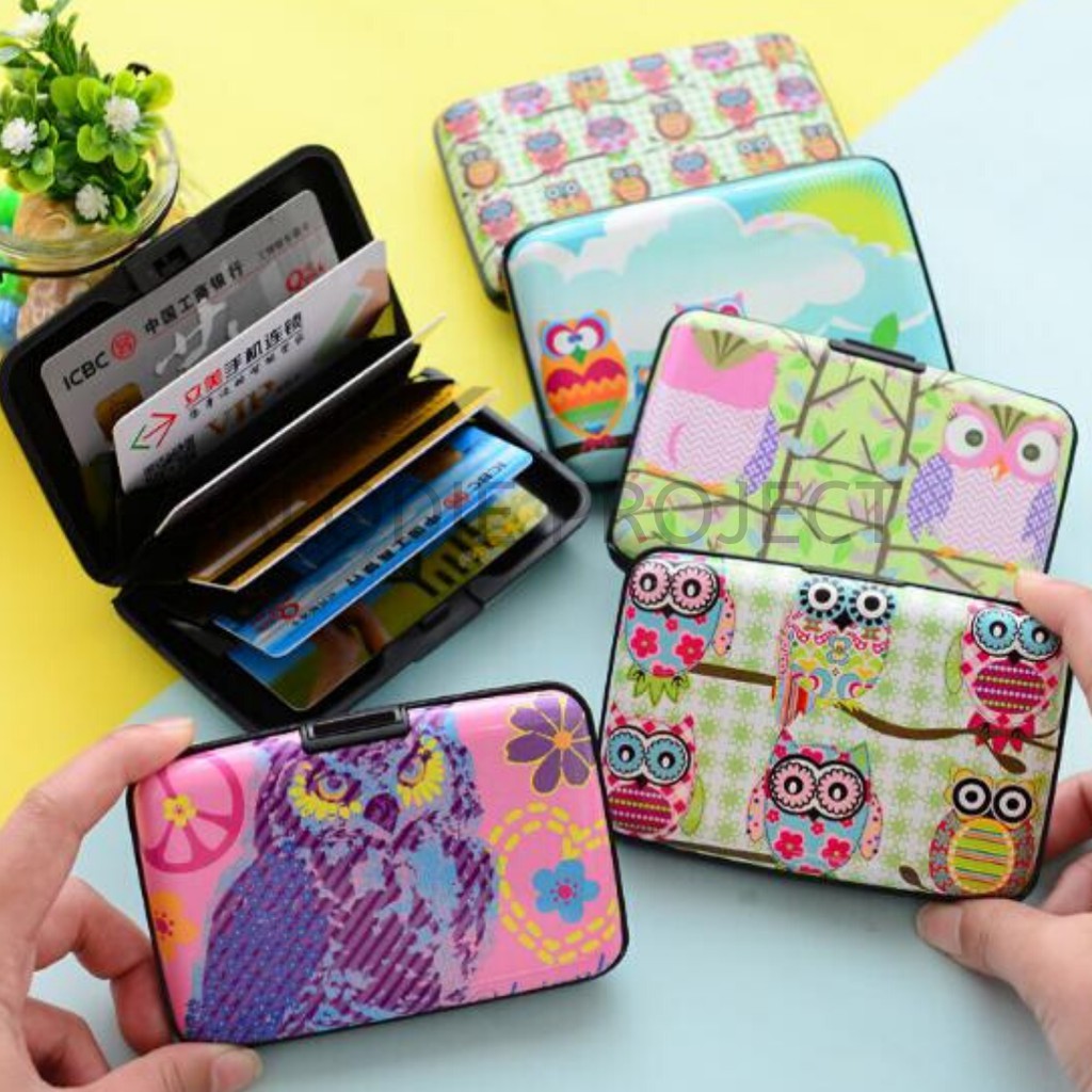 TEMPAT DOMPET TEMPAT KARTU ATM CARD HOLDER KARAKTER OWL