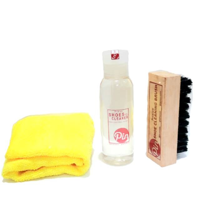 SHOES CLEANER 100 ml + SHOE CLEANING BRUSH + FREE MICROFIBER SHOE CLEANER PEMBERSIH SEPATU TERLARIS