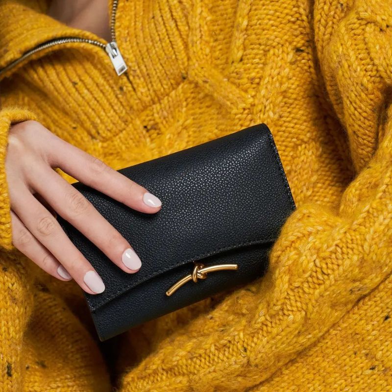 10.10 SALE | CK Huxley Metallic-Accent Front Flap Wallet