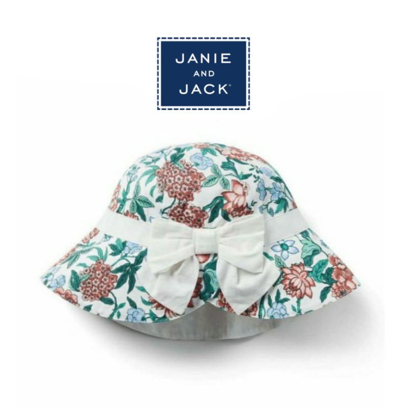 Size 6, 9, 12 bulan. Topi Hat, Kupluk Beanie Anak Bayi - Carter's, Janie & J*ck, Polo Ralph Laure*-Floral Sun Hat