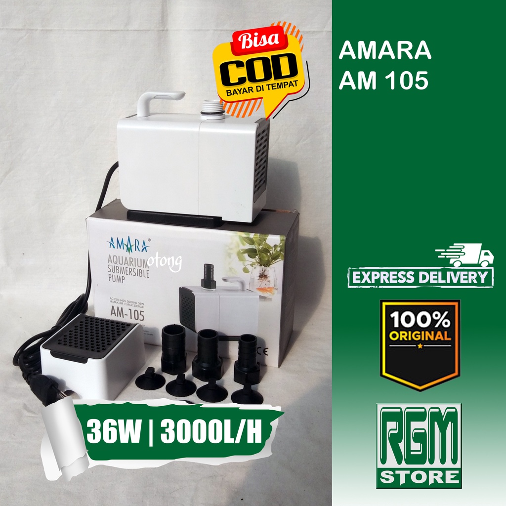 Amara AM 105 AM105 Mesin Pompa Power Head filter aquarium kolam ikan