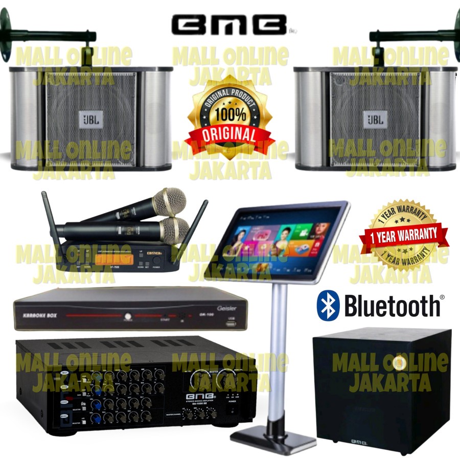 Paket Karaoke Fullset JBL 10 inch Bluetooth sound system BMB Subwoofer