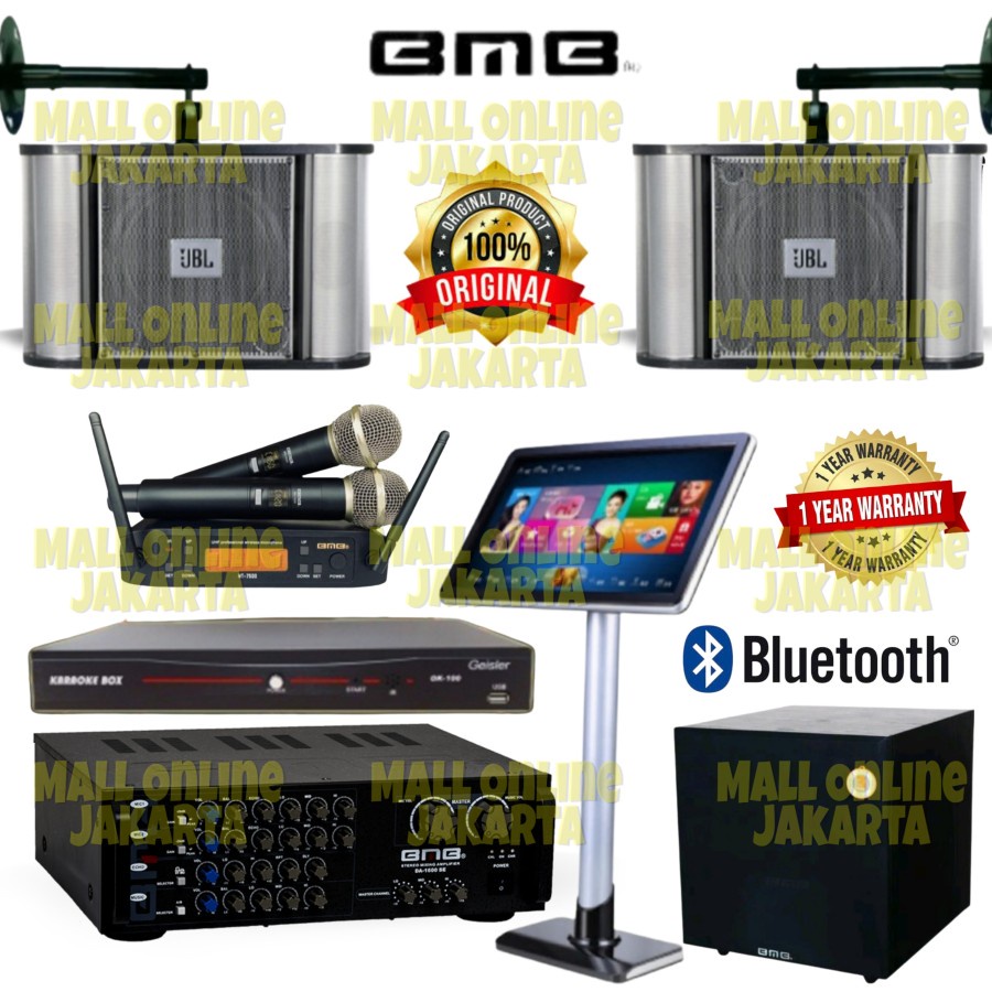 Paket Karaoke Fullset JBL 10 inch Bluetooth sound system BMB Subwoofer