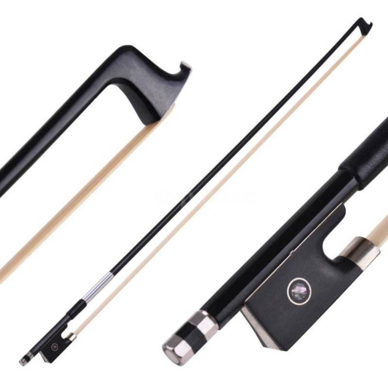 Bow biola fiber carbon dengan hair bow putih Violin bow carbon fiber Model BFA