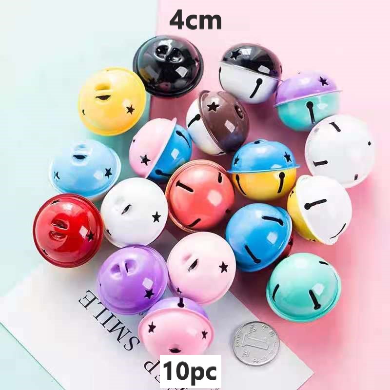 Bell Lonceng Warna-Warni Besar Logam Dekorasi Natal/hewan Peliharaan/Ornamen Kunci Harga/10pc