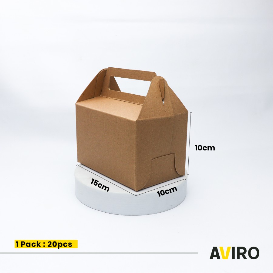 

Gable Box | Kraft Box | Kotak Kue | Dus Kue 15 x 10 x 10cm