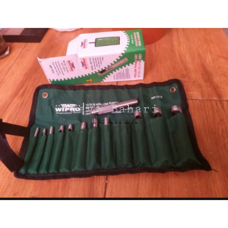 Alat plong set  Pembolong Gasket Kulit Plong Set - WIPRO Hollow Punch Set 12 Pcs