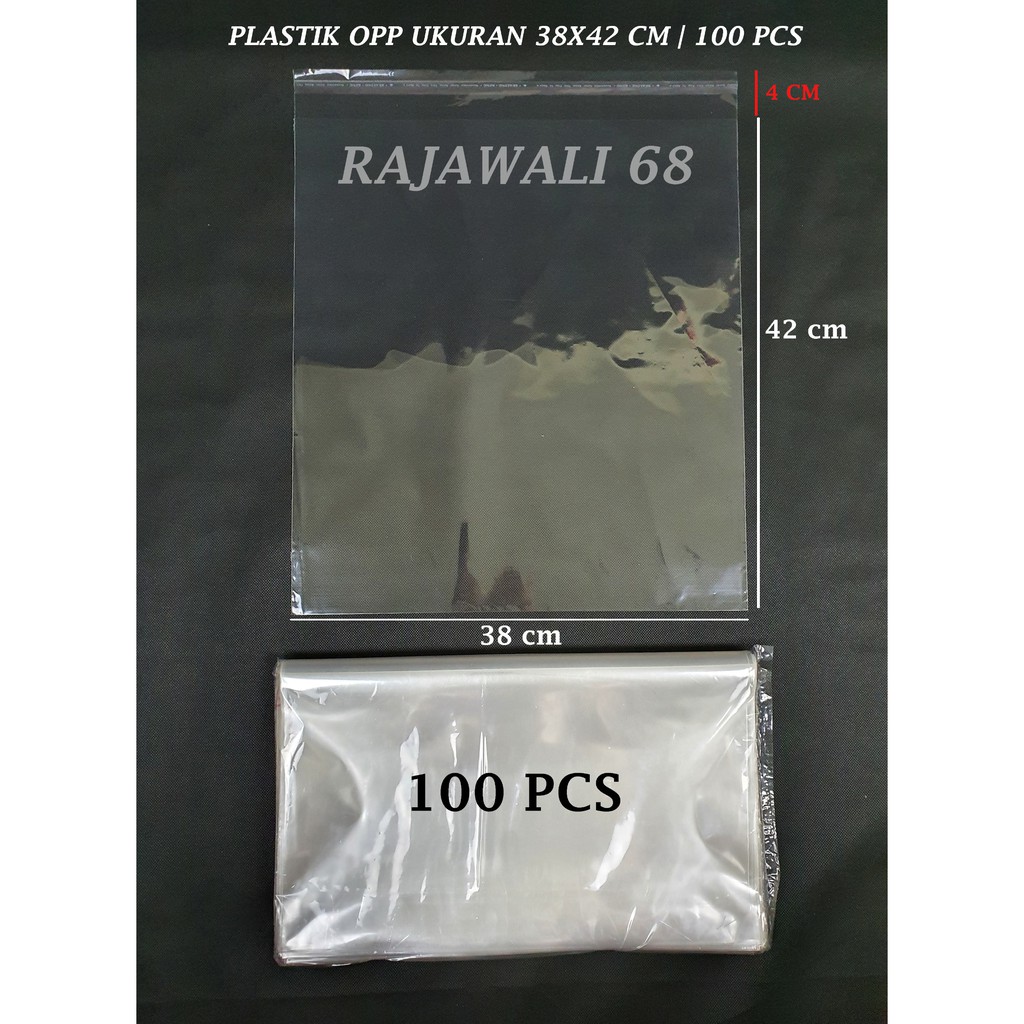 

Plastik OPP Seal Packing 100 Pcs Uk 38x42 cm | Ujung Seal ada Lem