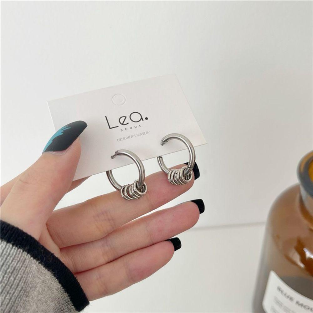 Mxbeauty Gesper Telinga Trendi Hip Pop Stainless Steel Fashion Perhiasan Tindik Pria Wanita Anting