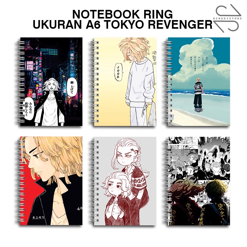 

Buku Tulis Catatan buku notebook buku diary Notebook Ring Spiral A6 60 Lembar koleksi gambar Anime Tokyo Revenged Part 1