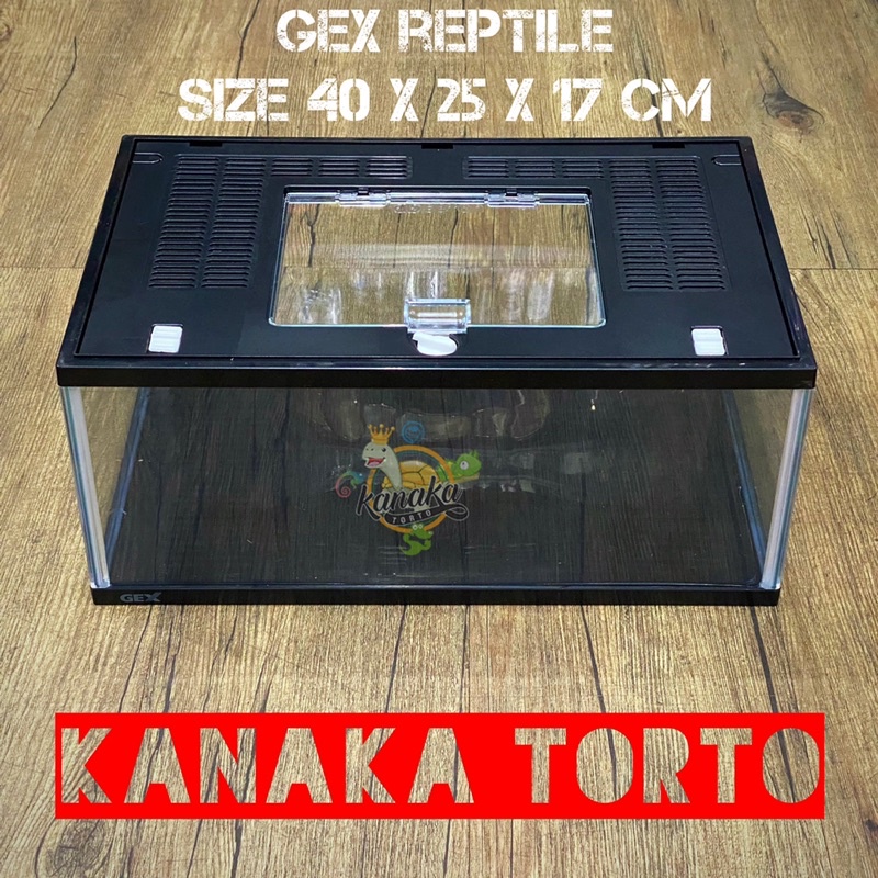 GEX Reptil Aquarium Kandang Kadal Bearded Dragon Kura Air RES Gecko Ular