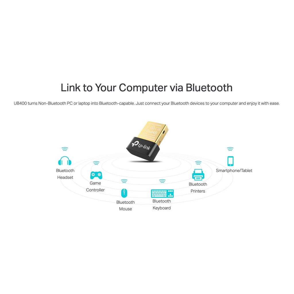 IDN TECH - TP-Link Bluetooth 4.0 Nano USB Adapter Dongle - UB400