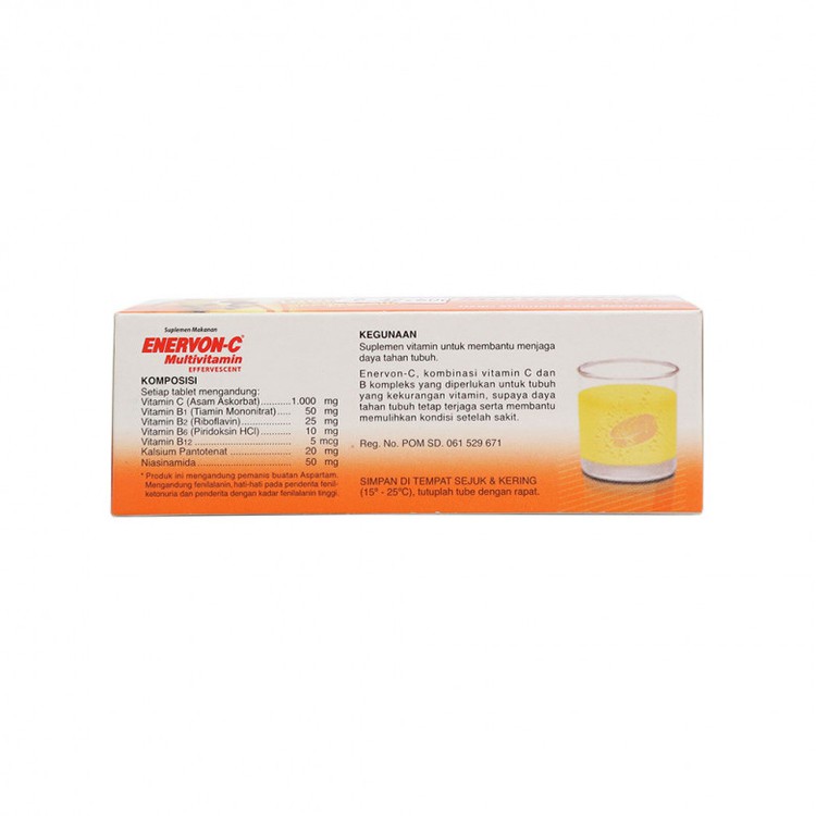 ORIGINAL!!  ENERVON C EFFERVESCENT 10 TABLET / VIT C 1000 MG + B KOMPLEKS !!