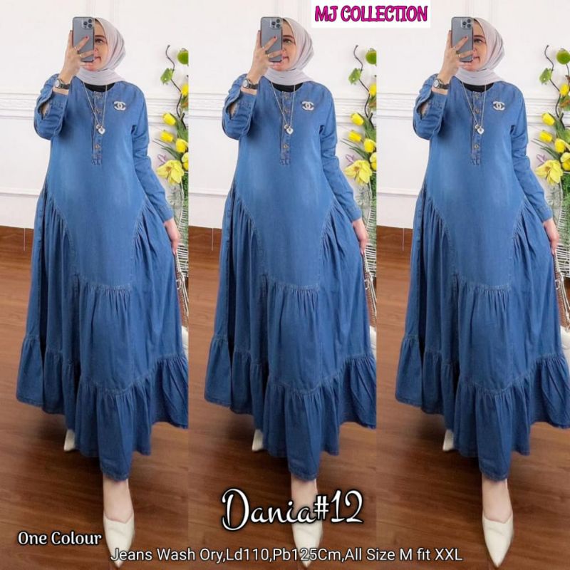 dania #12 by mj collection/gamis jeans/dress maxy