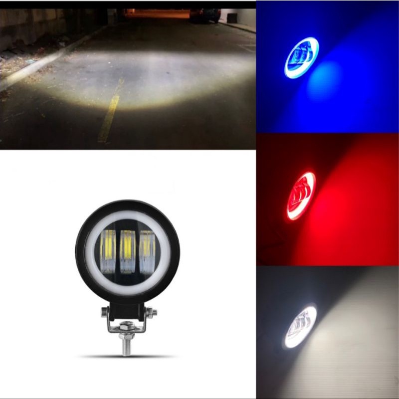 Lampu tembak daymaker led mini k30 3 mata lampu tembak daymaker led 30watt model bulat