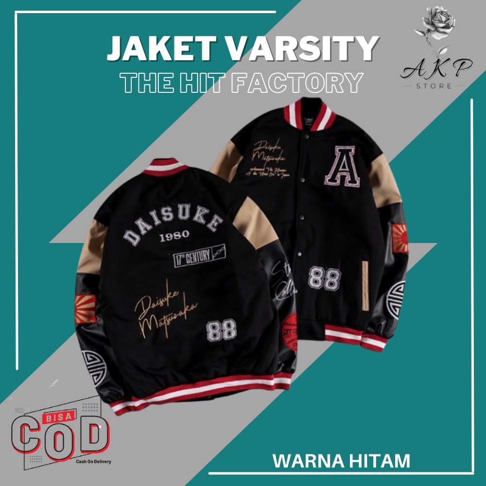 JAKET VARSITY VERSITY JACKET BASEBALL SUKAJAN BISBOL MOTIF THE HIT FACTORY PRIA WANITA VARSITY MURAH