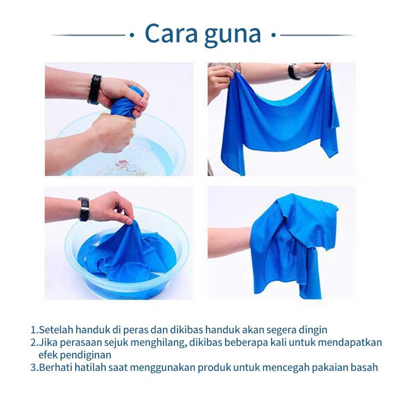 Handuk Olahraga Microfiber Dingin Premium Ukuran 30x20cm