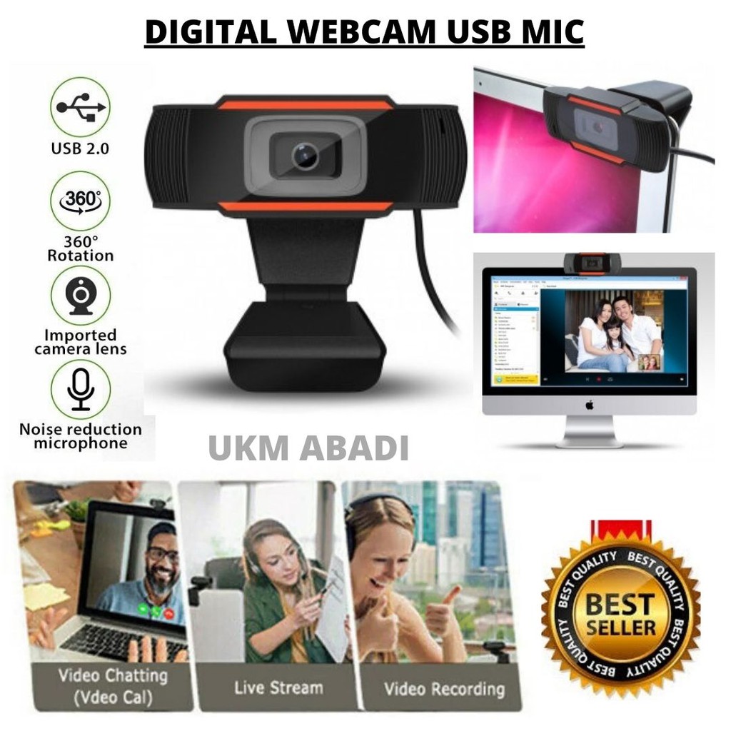 Digital Webcam Klip Microphone USB 2 HD Laptop PC 110102