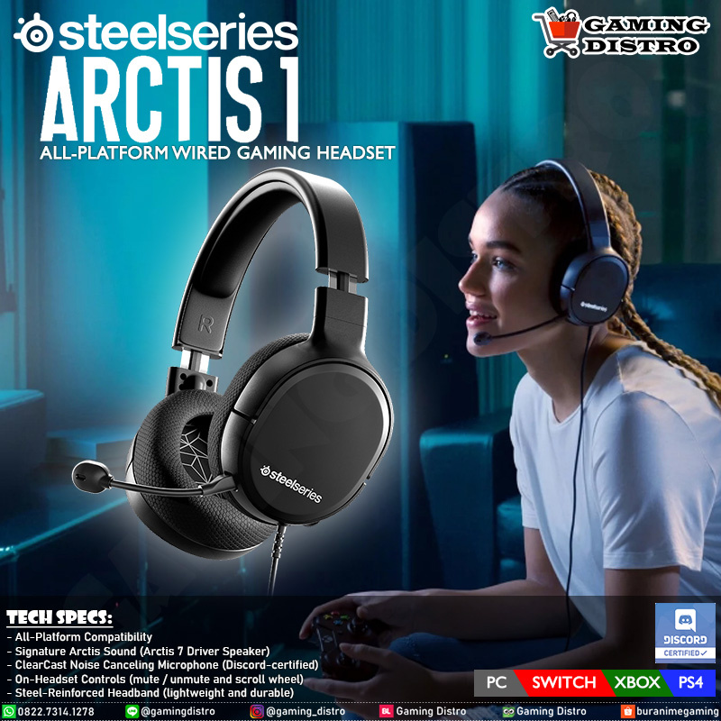 SteelSeries Arctis 1 - Headset Gaming Over-ear Hitam