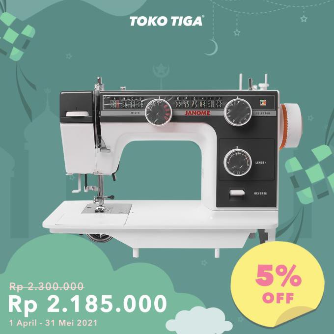 NEW / Mesin Jahit JANOME L-395F / L395F Semi Portable - Body Full Besi / Berkualitas