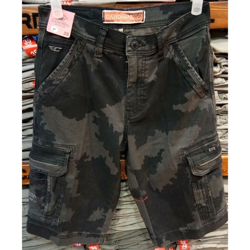 Cardinal casual original mens EBBBV00547K 04A Celana bermuda pendek pria abu
