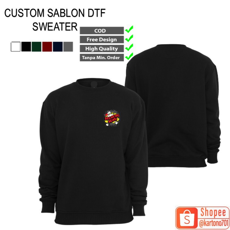 CUSTOM SWEATER / Babyterry Cotton / DTF LOGO A7