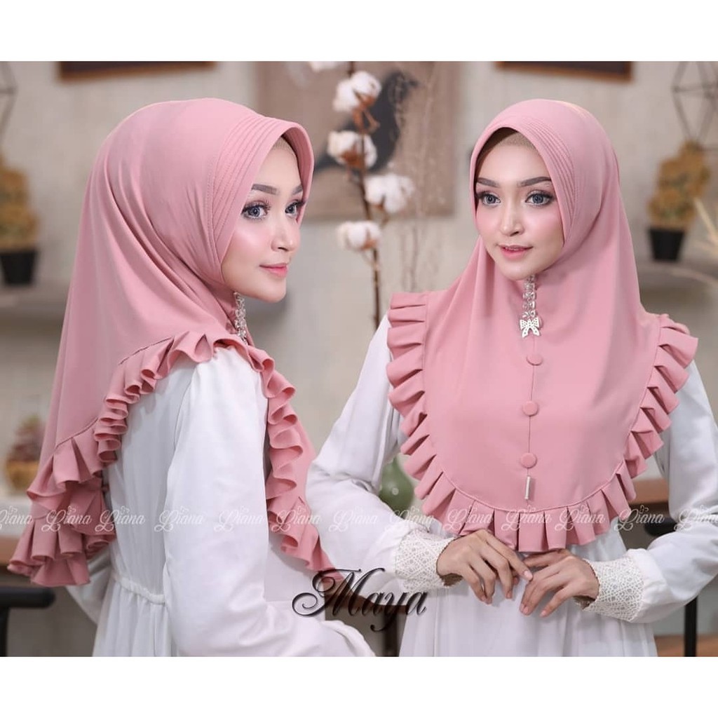 PROMO!!! Jilbab Instan Siria Series 1Slup Jersey Antem Tammia Rempel Depan Praktis Rumba-7