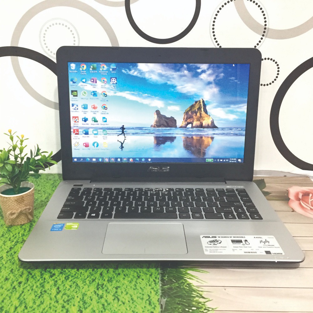 Asus A455L Core i5 RAM 8GB SSD 512GB + HDD 500GB Nvidia 940M 4jutaan Mulus