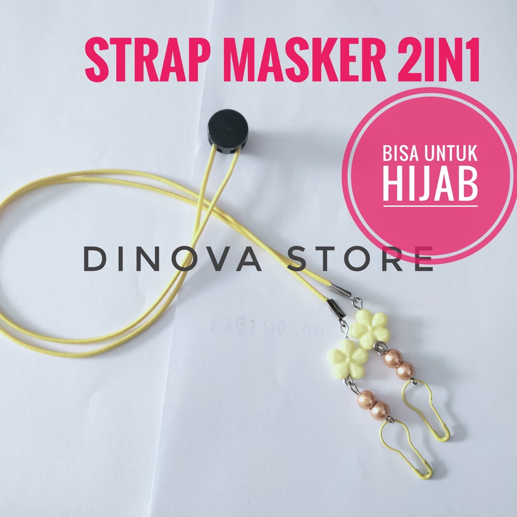 strap masker BUNGA KECIL MUTIARA STOPPER/STRAP MASK/KALUNG MASKER/TALI MASKER/strap masker hijab