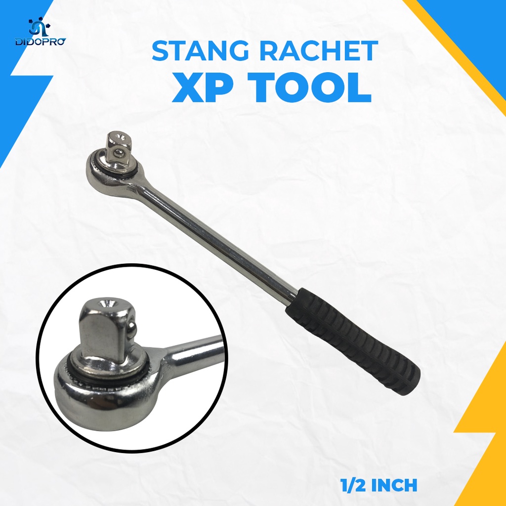 Stang Sock Ratchet XPTOOL 1/2in 12in - Setang Sok Rachet Handle 1/2 12 - Gagang Mata Shock Krek