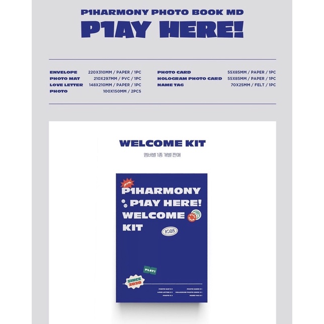 P1Harmony Photobook MD - P1AY HERE (official merch)