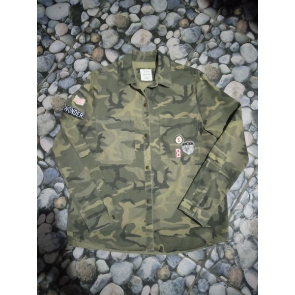 kemeja camo militery bekas atau second.