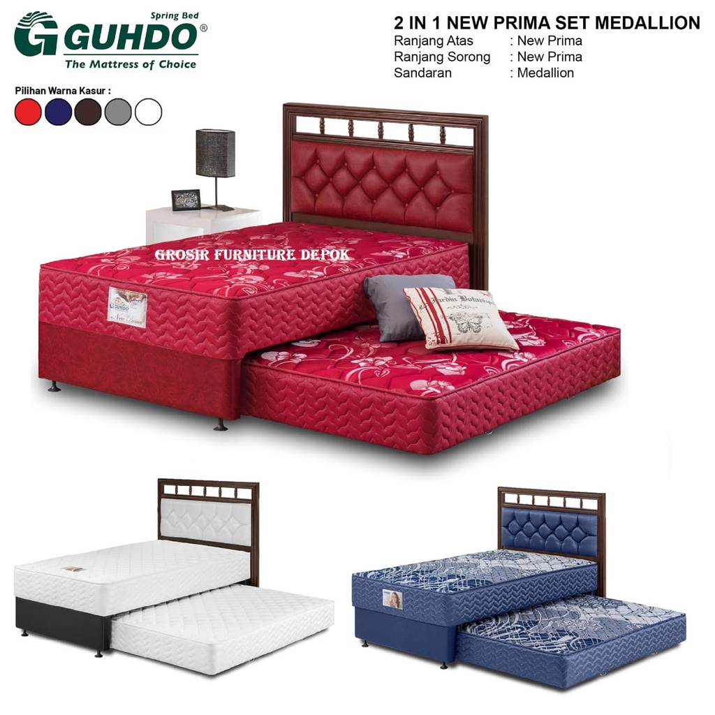 Promo Springbed Set Guhdo 2in1 New Prima HB Medalion