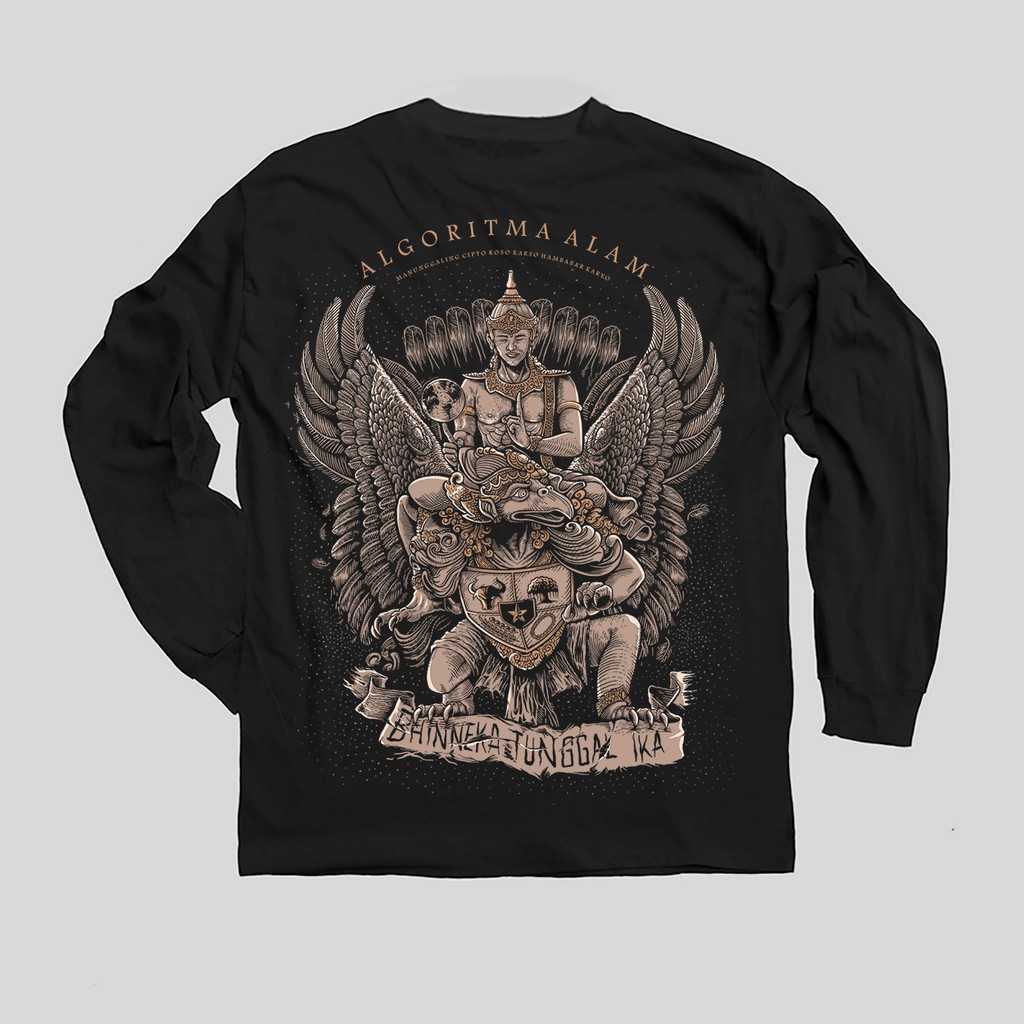 KAOS ALGORITMA ALAM MERCHANDISE GARUDA WISNU LONGSLEVE