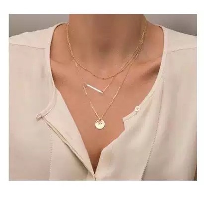 MORYMOSHI K21 Kalung Wanita 3 Lapis  Fashion Wanita Korea