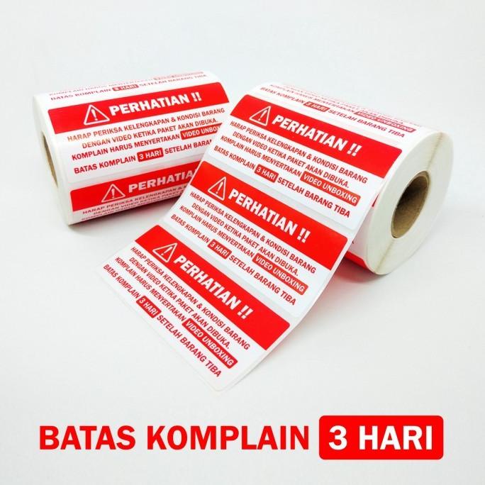 

Sticker Label Perhatian Video Unboxing 8,5 x 3,5 cm (1 roll/ 500 pcs) CUCI GUDANG