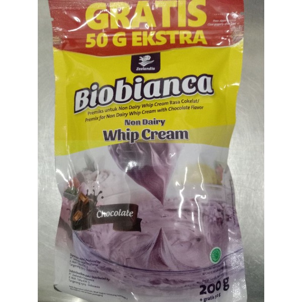 

Biobianca Whipcream Non Dairy Rasa Chocolate 250gr